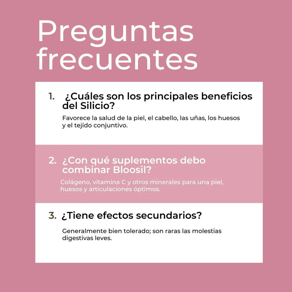 Suplemento de sílice (Bloosil)