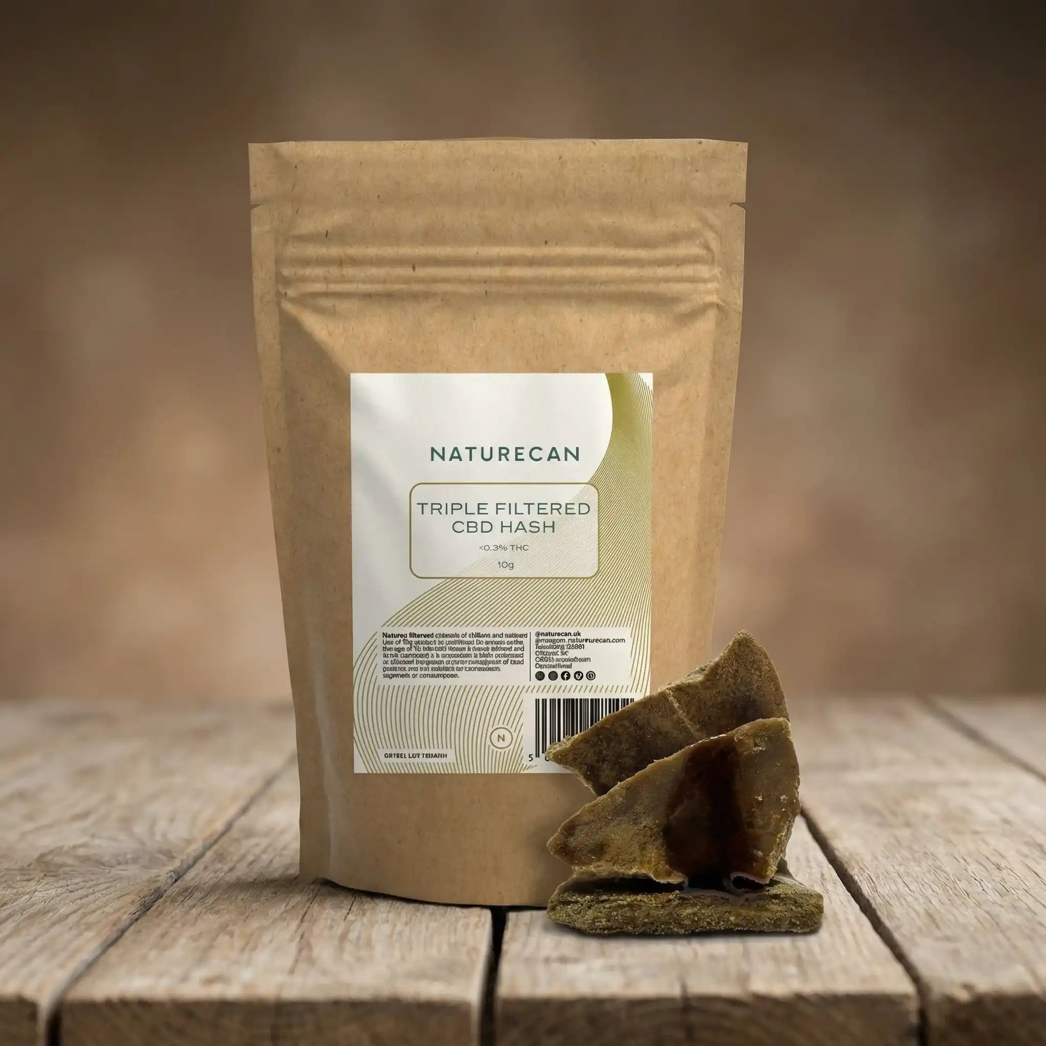 Hachís de CBD con triple filtrado