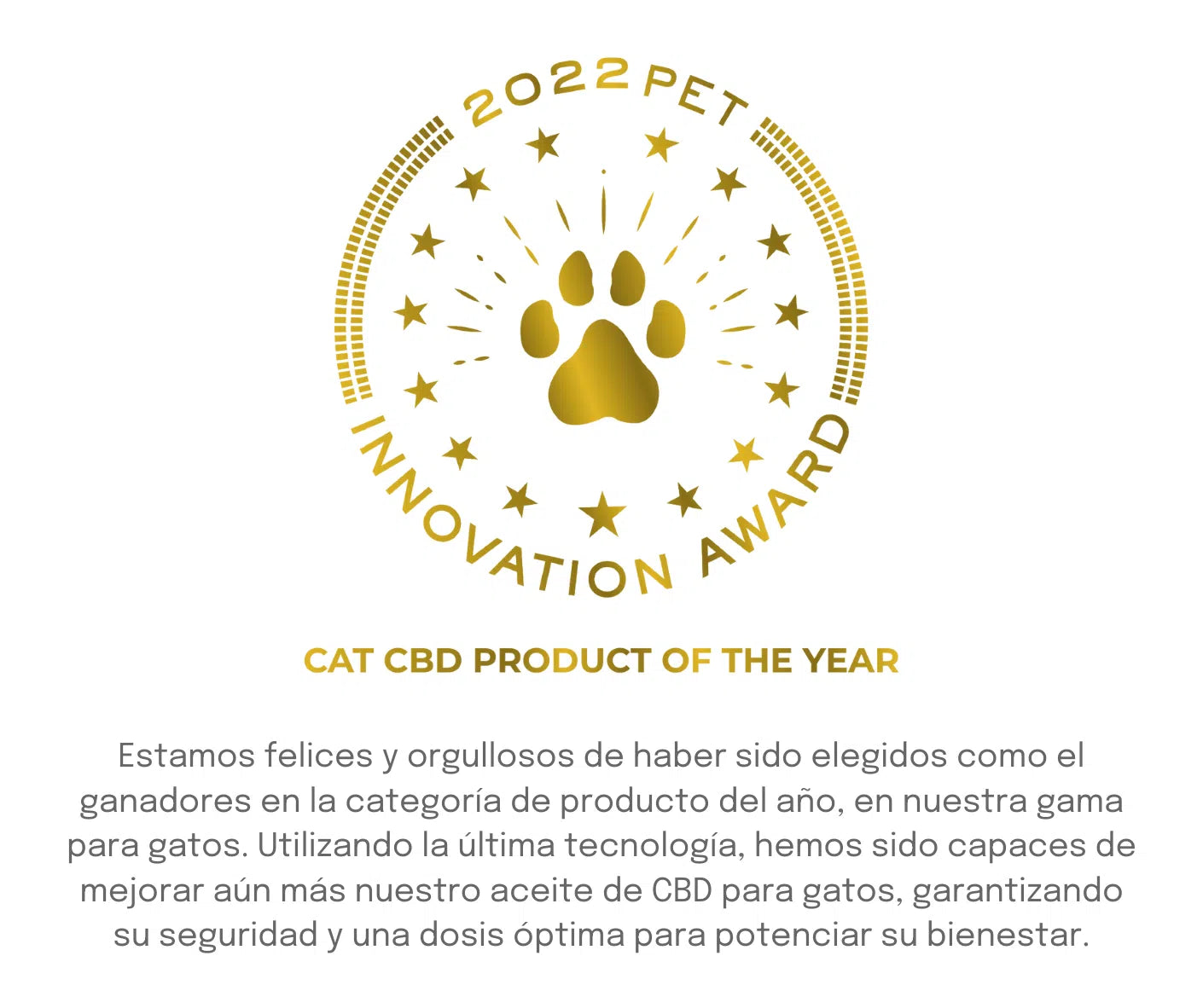 producto del año cbd gatos