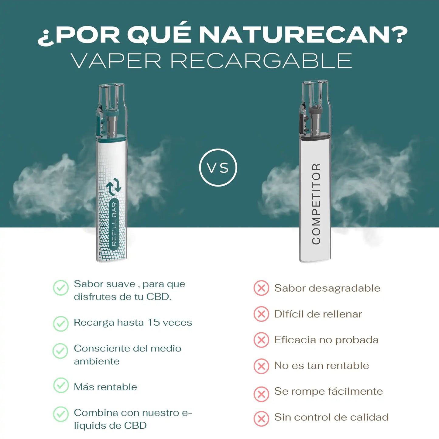 ventajas del vaper desechable recargable