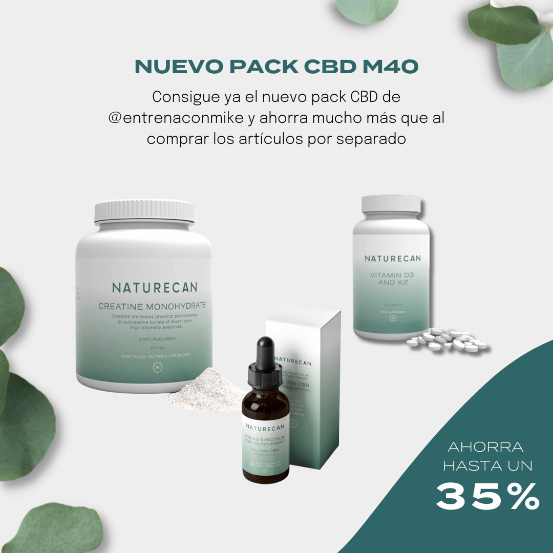 Pack M40 con CBD, creatina y vitaminas