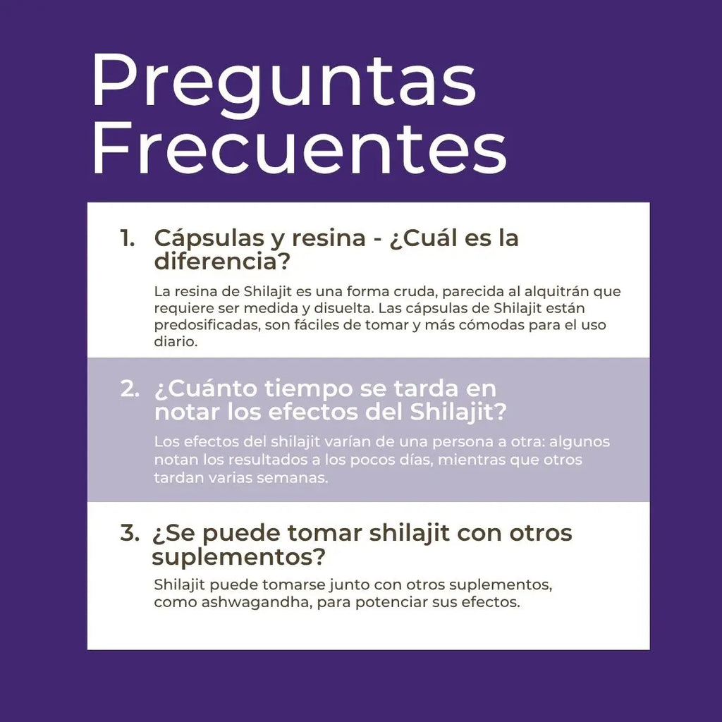 Capsulas shilajit