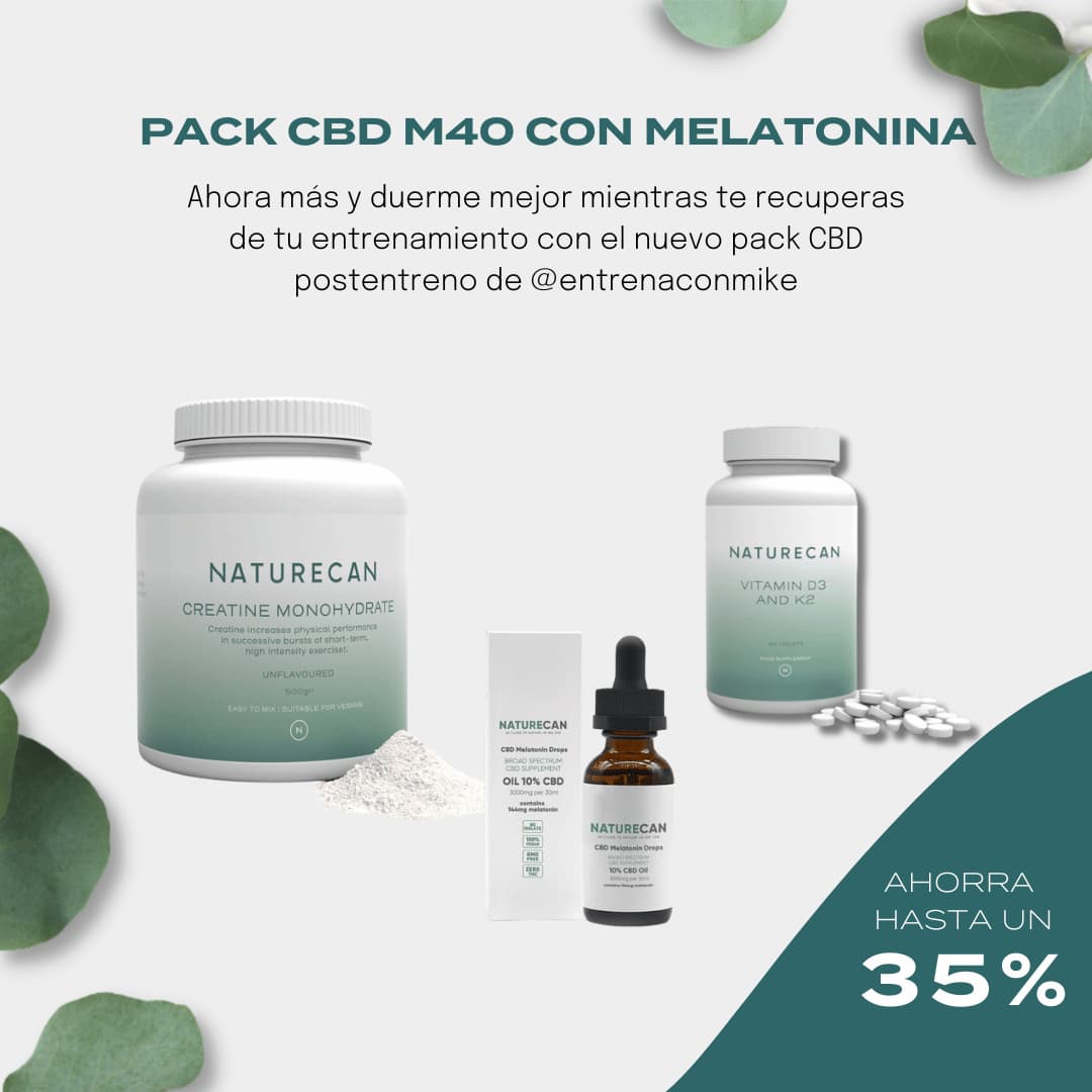 Pack M40 con CBD con melatonina, creatina y vitaminas